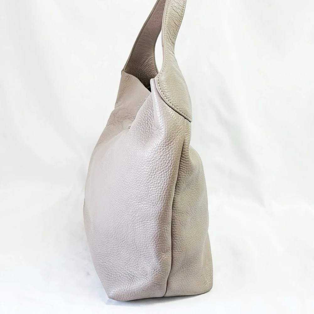 DOONEY & BOURKE Pebbled Leather Gray Logo Lock Sac Size 12”x12.5”x5” - Picture 6 of 12